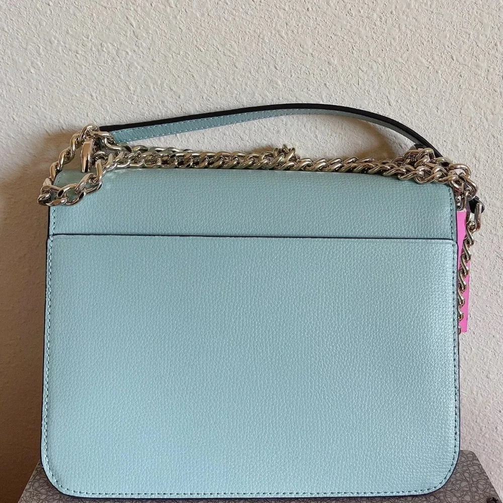 NWT Kate Spade Remi Daisy Embroidered Leather Chain Crossbody in Aphrodite - Picture 7 of 12